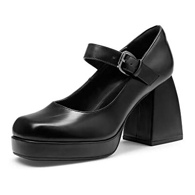 DREAM PAIRS Escarpins Femme Talon Haut Mary Jane à Bout Carré Style Y2K avec Plateforme Confort Chaussures Lolita,Size 40,Noir-PU,SDPU2331W - Publicité DREAM PAIRS Escarpins Femme Talon Haut Mary Jane à Bout Carré Style Y2K avec Plateforme Confort Chaussures Lolita,Size 40,Noir-PU,SDPU2331W - Publicité