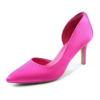 DREAM PAIRS Escarpins Femme Classique Chaussure à Talon Confortable avec Fleur pour Le Mariage,Size 39,Rose Chaud-Satin,SDPU2416W - Publicité DREAM PAIRS Escarpins Femme Classique Chaussure à Talon Confortable avec Fleur pour Le Mariage,Size 39,Rose Chaud-Satin,SDPU2416W - Publicité