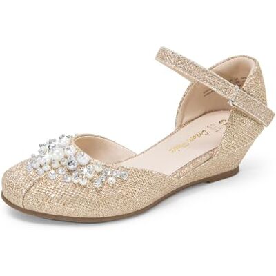 DREAM PAIRS Ballerines Filles Chaussures Plates Princesse Scintillantes Doux et Confortable Ballerine Orné de Perles SDFL2414K,Size 31,Paillettes d'or,SDFL2414K - Publicité DREAM PAIRS Ballerines Filles Chaussures Plates Princesse Scintillantes Doux et Confortable Ballerine Orné de Perles SDFL2414K,Size 31,Paillettes d'or,SDFL2414K - Publicité