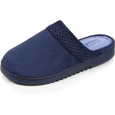 Isotoner Chaussons pantoufles Mules femme ultra confortables, en suédine, 41, marine - Publicité Isotoner Chaussons pantoufles Mules femme ultra confortables, en suédine, 41, marine - Publicité