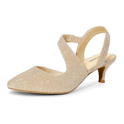 DREAM PAIRS Escarpins à talons pour femme Bout fermé Bout pointu Chaussures à lanières Pour fête, danse, mariage, doré, 38 EU - Publicité DREAM PAIRS Escarpins à talons pour femme Bout fermé Bout pointu Chaussures à lanières Pour fête, danse, mariage, doré, 38 EU - Publicité