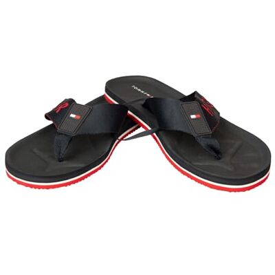 Tommy Hilfiger Tongs homme pantoufle mer piscine tongs beachwear tissu dentelle article , DW5 Desert sky, EUR 41 UK 7 USA 8 CM 26 - Publicité Tommy Hilfiger Tongs homme pantoufle mer piscine tongs beachwear tissu dentelle article , DW5 Desert sky, EUR 41 UK 7 USA 8 CM 26 - Publicité