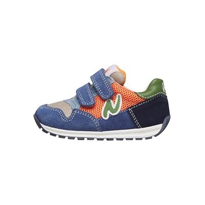 Naturino Sneakers en Cuir et Tissu, Bleu-Orange 26 - Publicité Naturino Sneakers en Cuir et Tissu, Bleu-Orange 26 - Publicité