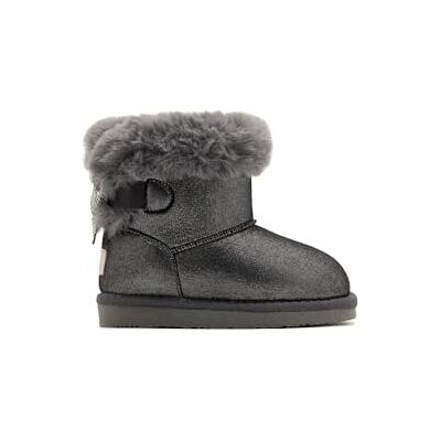 Conguitos Bottes australiennes pour filles d'hiver avec fourrure intérieure chaude et douce. Bottines confortables faciles à enfiler, doublées pour le froid, idéales pour un usage quotidien, Gris 30 - Publicité Conguitos Bottes australiennes pour filles d'hiver avec fourrure intérieure chaude et douce. Bottines confortables faciles à enfiler, doublées pour le froid, idéales pour un usage quotidien, Gris 30 - Publicité