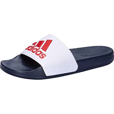 Adidas Mixte Adilette Shower Slides, Cloud White/Scarlet/Victory Blue, 40.5 EU - Publicité Adidas Mixte Adilette Shower Slides, Cloud White/Scarlet/Victory Blue, 40.5 EU - Publicité