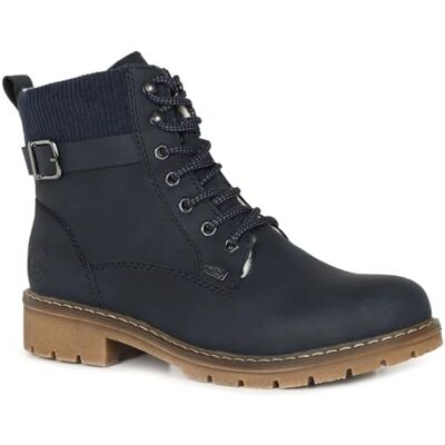 Rieker® Bottines bleues déperlantes à semelle marron, doublure chaude avec zip et lacets Taille numeric_39 - Publicité Rieker® Bottines bleues déperlantes à semelle marron, doublure chaude avec zip et lacets Taille numeric_39 - Publicité