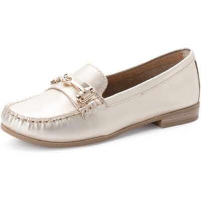 MARCO TOZZI Mocassin Femme Semelle Feel Me Souple Cuir Confortable, métallique (Platinum), 37 EU - Publicité MARCO TOZZI Mocassin Femme Semelle Feel Me Souple Cuir Confortable, métallique (Platinum), 37 EU - Publicité