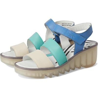 Fly London Women's Sandal, Offwhite/mint/blue, 42 - Publicité Fly London Women's Sandal, Offwhite/mint/blue, 42 - Publicité