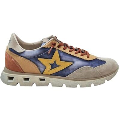 CETTI Chaussures de sport décontractées, baskets, cuir, cordon élastique, semelle décorée, semelle amovible, vintage pour homme, Jeans, 40 EU - Publicité CETTI Chaussures de sport décontractées, baskets, cuir, cordon élastique, semelle décorée, semelle amovible, vintage pour homme, Jeans, 40 EU - Publicité
