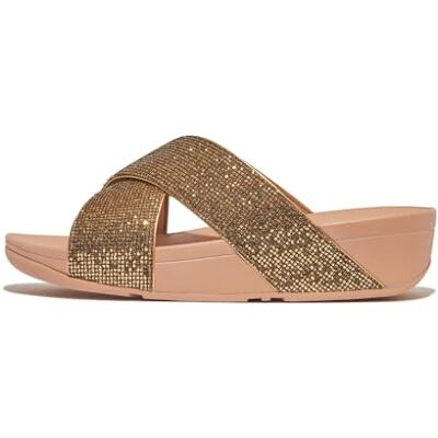 Fitflop Women's Lulu Glitterball Cross Slides Sandal, Or vieilli., 38 EU - Publicité Fitflop Women's Lulu Glitterball Cross Slides Sandal, Or vieilli., 38 EU - Publicité