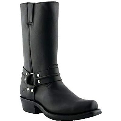 Grinders Unisexe Renegade LO Noir Cuir Cowboy Western Motard Bottines 40 - Publicité Grinders Unisexe Renegade LO Noir Cuir Cowboy Western Motard Bottines 40 - Publicité