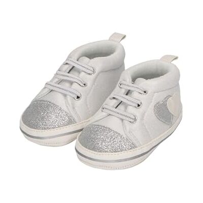 Sterntaler Fille Chaussure bébé cœur, Gris Clair, 16 EU - Publicité Sterntaler Fille Chaussure bébé cœur, Gris Clair, 16 EU - Publicité
