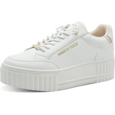 MARCO TOZZI Baskets Femme Semelle intérieure Amovible Feel Me Douce Doublure Douce Moderne, Blanc (White), 42 EU - Publicité MARCO TOZZI Baskets Femme Semelle intérieure Amovible Feel Me Douce Doublure Douce Moderne, Blanc (White), 42 EU - Publicité