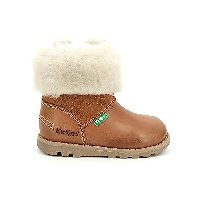 Kickers Nonofur, Boots Fille, Camel Brillant, 19 - Publicité Kickers Nonofur, Boots Fille, Camel Brillant, 19 - Publicité