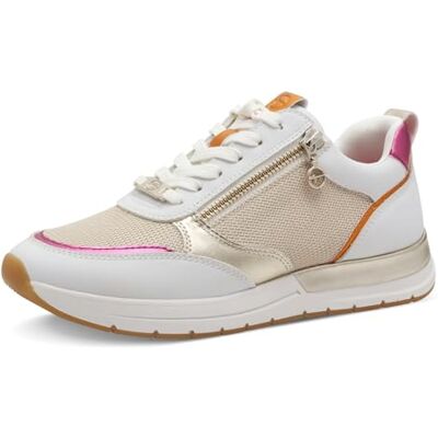 Tamaris Baskets pour Femme Blanc/doré Taille 38 EU, White Lt Gold., 38 EU - Publicité Tamaris Baskets pour Femme Blanc/doré Taille 38 EU, White Lt Gold., 38 EU - Publicité