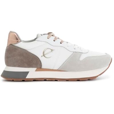 CAFèNOIR Baskets Femme en Daim et Tissu, Chaussures Femme Casual Sportives avec Lacets Colorés, Sneakers Confortables avec Logo Embossé et Monogramme - Publicité CAFèNOIR Baskets Femme en Daim et Tissu, Chaussures Femme Casual Sportives avec Lacets Colorés, Sneakers Confortables avec Logo Embossé et Monogramme - Publicité