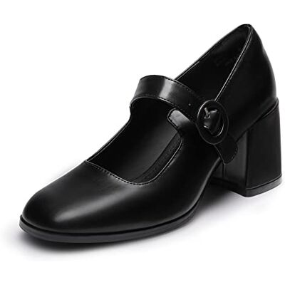 DREAM PAIRS Escarpins Femmes Elégante Mary Jane Dame à Talon Chaussures Cheville Boucle Ronde Antidérapante en TPR Escarpin Confortable,Size 40,Noir/PU,SDPU2232W - Publicité DREAM PAIRS Escarpins Femmes Elégante Mary Jane Dame à Talon Chaussures Cheville Boucle Ronde Antidérapante en TPR Escarpin Confortable,Size 40,Noir/PU,SDPU2232W - Publicité