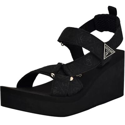 Guess Femme Daysa Sandale cale, Logo Noir 001, 41 EU - Publicité Guess Femme Daysa Sandale cale, Logo Noir 001, 41 EU - Publicité