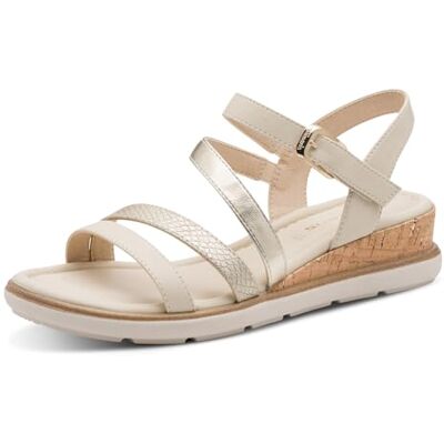 Tamaris sandale femme à talon compensé beige 36 EU - Publicité Tamaris sandale femme à talon compensé beige 36 EU - Publicité