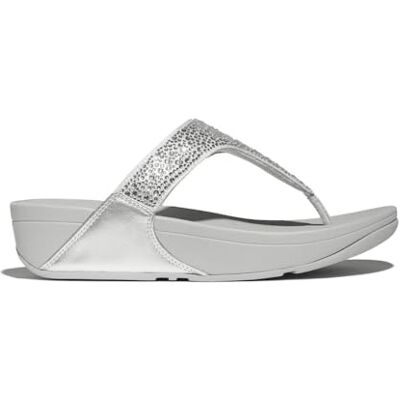 Fitflop Lulu Sandales ornées de cristaux pour femme Lulu, Argenté., 39 EU - Publicité Fitflop Lulu Sandales ornées de cristaux pour femme Lulu, Argenté., 39 EU - Publicité