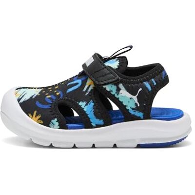 PUMA FUN RACER SANDAL AOP V INF, Sandale glissante Unisexe, PUMA BLACK-VIVID BLUE, - Publicité PUMA FUN RACER SANDAL AOP V INF, Sandale glissante Unisexe, PUMA BLACK-VIVID BLUE, - Publicité