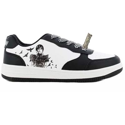 Cartoons Baskets pour fille, motif mercredi, chiffres 30-39, Blanc, noir, 37 EU - Publicité Cartoons Baskets pour fille, motif mercredi, chiffres 30-39, Blanc, noir, 37 EU - Publicité