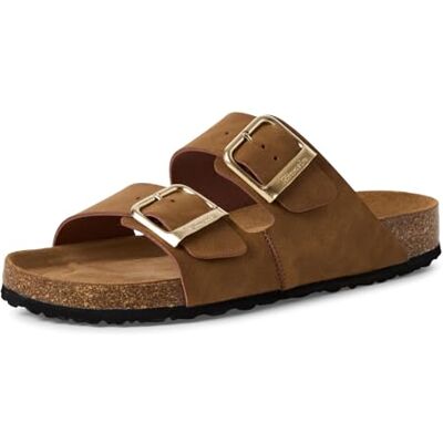 Tamaris Pantoufles pour femme , marron cognac nubuc, 39 EU - Publicité Tamaris Pantoufles pour femme , marron cognac nubuc, 39 EU - Publicité