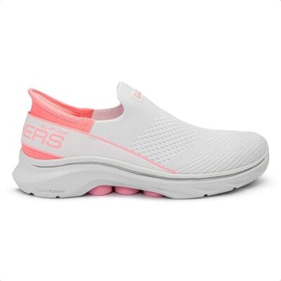 Skechers Go Walk 7 MiaGO Walk 7 MIA pour Femme, Garniture Rose Fluo en Textile Blanc, 40.5 EU - Publicité Skechers Go Walk 7 MiaGO Walk 7 MIA pour Femme, Garniture Rose Fluo en Textile Blanc, 40.5 EU - Publicité