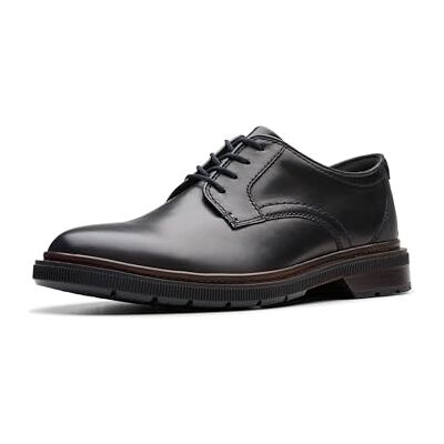 Clarks Burchill Derby pour Homme, Cuir Noir, 41.5 EU - Publicité Clarks Burchill Derby pour Homme, Cuir Noir, 41.5 EU - Publicité