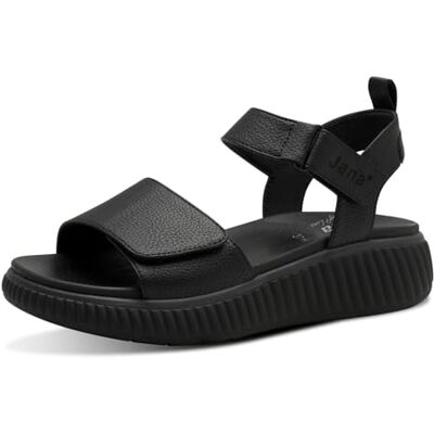 Jana sandales femme plates à semelle épaisse vegan, Black, 40 EU - Publicité Jana sandales femme plates à semelle épaisse vegan, Black, 40 EU - Publicité