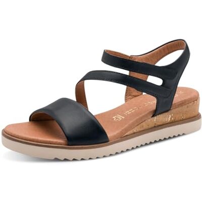 MARCO TOZZI Femme Sandale semelle intérieure Feel Me douce Cuir doublure douce Moderne, bleu (NAVY), 39 EU - Publicité MARCO TOZZI Femme Sandale semelle intérieure Feel Me douce Cuir doublure douce Moderne, bleu (NAVY), 39 EU - Publicité