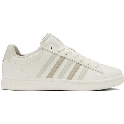 K-Swiss Baskets Court Tieak II pour Homme, Blanches, Taille 42 UE, Blanc., 42 EU - Publicité K-Swiss Baskets Court Tieak II pour Homme, Blanches, Taille 42 UE, Blanc., 42 EU - Publicité