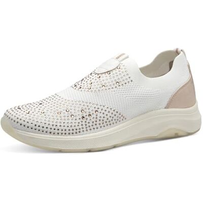 Jana Baskets Slip on Femme à Enfiler Vegan, White/Rosegold, 37 EU - Publicité Jana Baskets Slip on Femme à Enfiler Vegan, White/Rosegold, 37 EU - Publicité