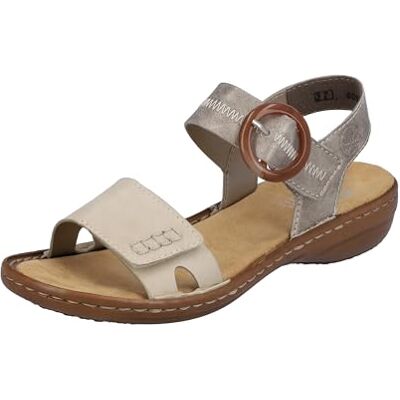 Rieker Femme 608Z3 Sandale, Beige, 40 EU - Publicité Rieker Femme 608Z3 Sandale, Beige, 40 EU - Publicité