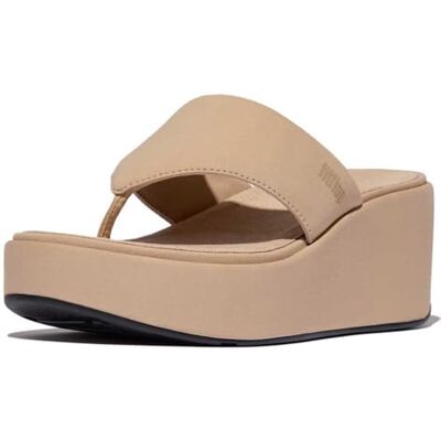 Fitflop Platfforms Toepost Sandales compensées pour femme Noir, beige, 38 EU - Publicité Fitflop Platfforms Toepost Sandales compensées pour femme Noir, beige, 38 EU - Publicité