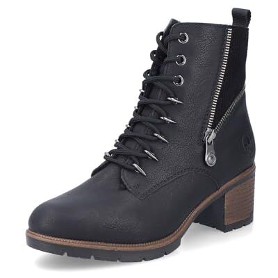 Rieker Bottines à Lacets pour Femme 77520, Noir 00., 39 EU - Publicité Rieker Bottines à Lacets pour Femme 77520, Noir 00., 39 EU - Publicité