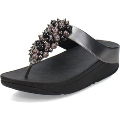 Fitflop Sandales argentées Fino Bauble-Bead - Publicité Fitflop Sandales argentées Fino Bauble-Bead - Publicité