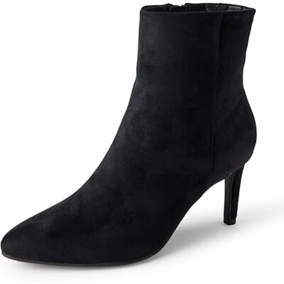 Amazon Essentials Bottines Habillées à Talons Aiguilles Femme, Noir Simili Suède, 35.5 EU - Publicité Amazon Essentials Bottines Habillées à Talons Aiguilles Femme, Noir Simili Suède, 35.5 EU - Publicité