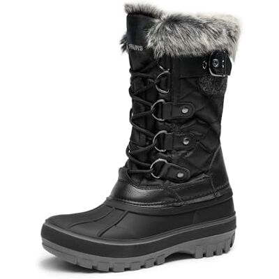 DREAM PAIRS Bottes de Neige Enfant Fille Garçon Imperméables Chaudes Antidérapantes à Doublure en Fausse Fourrure Mi-Mollet pour Hiver et Activités Extérieures,Size 36,Noir,KRIVER-1 - Publicité DREAM PAIRS Bottes de Neige Enfant Fille Garçon Imperméables Chaudes Antidérapantes à Doublure en Fausse Fourrure Mi-Mollet pour Hiver et Activités Extérieures,Size 36,Noir,KRIVER-1 - Publicité