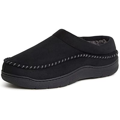 Dearfoams Men's Thompson Memory Foam Clog Slipper, Noir, 10/11 UK - Publicité Dearfoams Men's Thompson Memory Foam Clog Slipper, Noir, 10/11 UK - Publicité