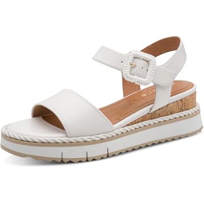 Tamaris sandale femme à talon compensé blanc 42 EU - Publicité Tamaris sandale femme à talon compensé blanc 42 EU - Publicité