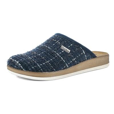 inblu Femme Pantofole Donna Con Suola Bicolore Effetto Cucito E Plantare Imbottito in Vera Pelle Chausson, Bleu, 38 EU - Publicité inblu Femme Pantofole Donna Con Suola Bicolore Effetto Cucito E Plantare Imbottito in Vera Pelle Chausson, Bleu, 38 EU - Publicité