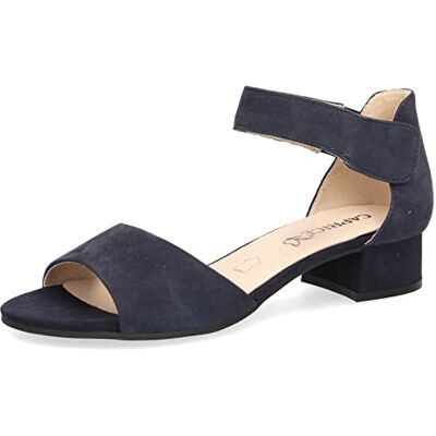 CAPRICE Sandales à Talon Femme en Cuir avec Brides, Bleu (Ocean Suede), 40 EU - Publicité CAPRICE Sandales à Talon Femme en Cuir avec Brides, Bleu (Ocean Suede), 40 EU - Publicité