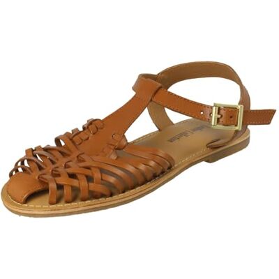 Spot On Sandales d'été en cuir pour femme F0R0455, marron, 39 EU - Publicité Spot On Sandales d'été en cuir pour femme F0R0455, marron, 39 EU - Publicité