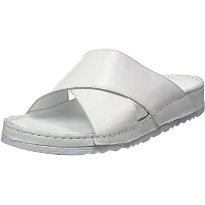 Andrea Conti Mules pour Femme, Blanc, 38 EU - Publicité Andrea Conti Mules pour Femme, Blanc, 38 EU - Publicité