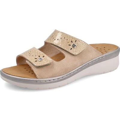 Fly Flot Femme Ciabatte Donna Con Doppia Fascia A Strappo Regolabile, Sottopiede in Pelle Estraibile Antishock Multiprise, Beige, 39 EU - Publicité Fly Flot Femme Ciabatte Donna Con Doppia Fascia A Strappo Regolabile, Sottopiede in Pelle Estraibile Antishock Multiprise, Beige, 39 EU - Publicité