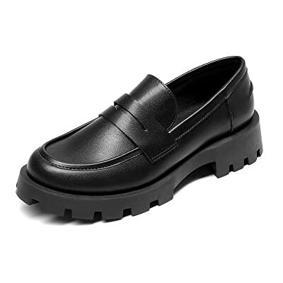 DREAM PAIRS Mocassins compensés pour femme avec semelle à crampons et à enfiler Chaussures décontractées pour le travail et le travail, Noir-PU, 7 - Publicité DREAM PAIRS Mocassins compensés pour femme avec semelle à crampons et à enfiler Chaussures décontractées pour le travail et le travail, Noir-PU, 7 - Publicité