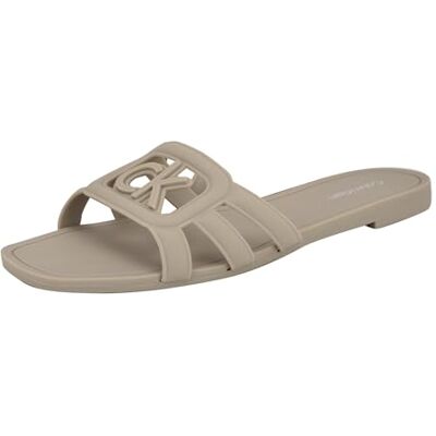 Calvin Klein Femme Yoana Sandale Plate, Naturel Clair 110, 37 EU - Publicité Calvin Klein Femme Yoana Sandale Plate, Naturel Clair 110, 37 EU - Publicité