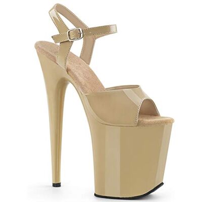 Pleaser FLAMINGO-809 Cream Pat/Cream UK 4 (EU 37) - Publicité Pleaser FLAMINGO-809 Cream Pat/Cream UK 4 (EU 37) - Publicité