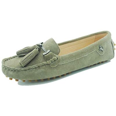 MINITOO Femme Casual Daim Loafers Mocassins Plats à Glands et à Frange Kaki Gris EU 38.5 - Publicité MINITOO Femme Casual Daim Loafers Mocassins Plats à Glands et à Frange Kaki Gris EU 38.5 - Publicité